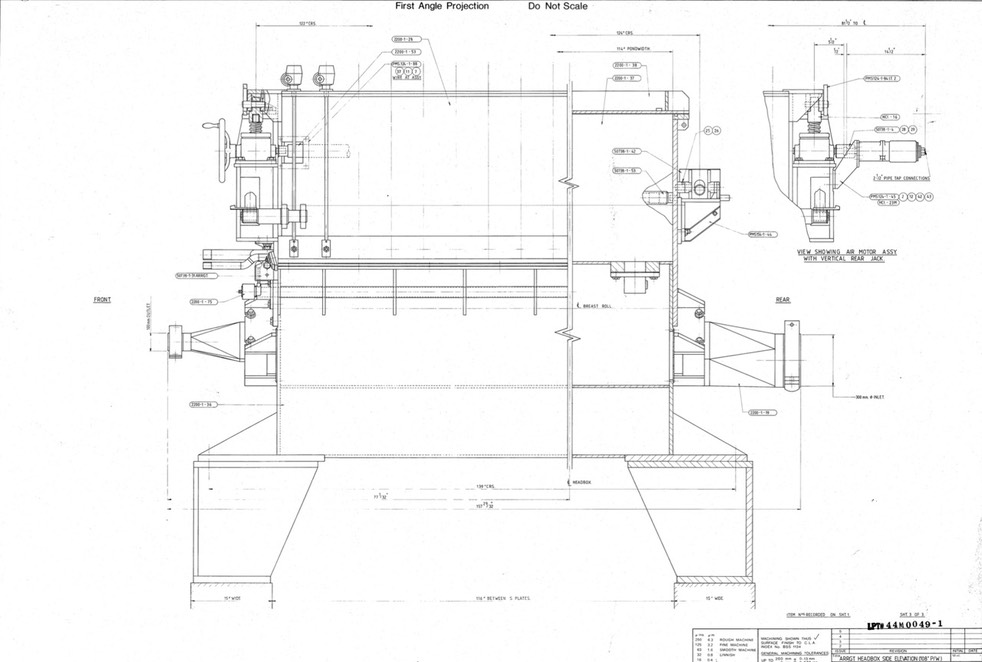 SM2317 Headbox Side Elevation